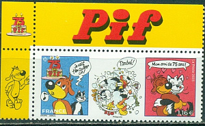 Франция, 2023, Комиксы. Пёсик ПИФ, 1 марка Франция, 2023, Комиксы. Пёсик ПИФ, 1 марка